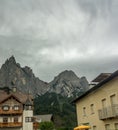 The dolomites viewed at Kastelruth, Castelrotto in Italy Royalty Free Stock Photo