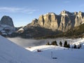 Dolomiti, Canazei - Pekol lift and fantastic cloud Royalty Free Stock Photo