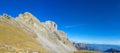 Dolomites mountains above the pass, Dolomiti di Brenta Royalty Free Stock Photo