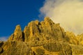 Dolomiti di Brenta sunset light mountains Royalty Free Stock Photo