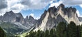 Dolomiti Vajolet Valley panorama Royalty Free Stock Photo