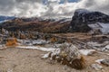 Dolomitic background from Passo Valparola, Dolomites, Royalty Free Stock Photo