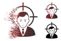 Dolor Dust Pixel Halftone Victim Businessman Icon