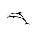 Dolphin icon to logo animal Royalty Free Stock Photo