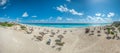 Dolphin Beach panorama, Cancun, Mexico Royalty Free Stock Photo