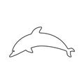 Dolphin black icon