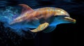 dolphin cinematic background Generative AI Royalty Free Stock Photo