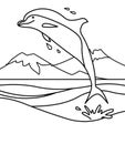 Dolphin coloring page