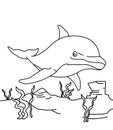 Dolphin coloring page