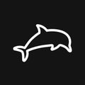 Dolphin icon, aquatic mammal vector icon for animal apps and websites Royalty Free Stock Photo