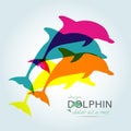 Dolphin icon design element Royalty Free Stock Photo