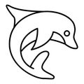 Dolphin icon. Outline illustration of dolphin vector icon for web. eps 10