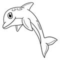Dolphin Isolated Coloring Page for Kids Royalty Free Stock Photo