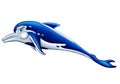 Dolphin Isolated Illustration. Fat Dolphin.