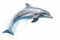 dolphin isolated white background Royalty Free Stock Photo