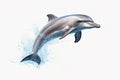 dolphin isolated white background Royalty Free Stock Photo