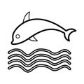 Dolphin jump icon
