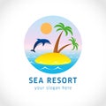 Resort logo concept Royalty Free Stock Photo