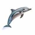 Realistic Dolphin Drawing Illustration With Lively Action Poses Royalty Free Stock Photo