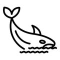 Dolphin killer icon, outline style