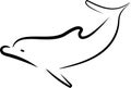 Dolphin line art design