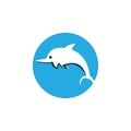 Dolphin logo template vector