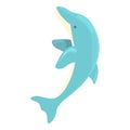 Dolphin mammal icon cartoon vector. Sea animal