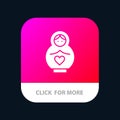 Dolphin, Mother, Love, Heart Mobile App Icon Design