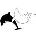 Dolphin porpoise vector eps illustration by crafteroks