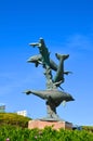 Dolphin sculpture, Newquay, Cornwall