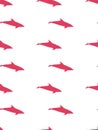 dolphin seamless pattern design pink color shape