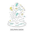 Dolphin show banner