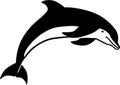 Dolphin silhouette Royalty Free Stock Photo