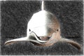 A dolphin sketch Royalty Free Stock Photo