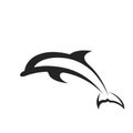 Dolphin sketch icon. sea and ocean animal symbol Royalty Free Stock Photo