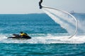 Dolphin style during a flyboard show