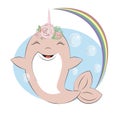 Dolphin unicorn girl Royalty Free Stock Photo