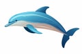 dolphin vector flat minimalistic isolated vector style illustration Royalty Free Stock Photo