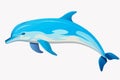 dolphin vector flat minimalistic isolated vector style illustration Royalty Free Stock Photo