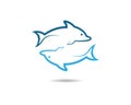 Dolphin vector icon illustration design