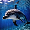 Dolphin wild animal living in nature, part of ecosystem