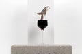 Dolphin wine glass