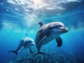Dolphins Near the Surface