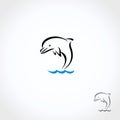 Dolphins set. Collection icon dolphin. Vector