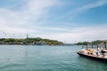 Dolsan bridge and seaside village in Yeosu, Korea