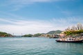 Dolsan bridge and seaside village in Yeosu, Korea