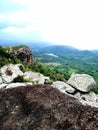 Dolukanda Rock Sri Lanka Nature Hiking Mountain Upper Stone Sky Blue Green Travel