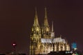 Dom of cologne at night Royalty Free Stock Photo