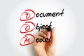 DOM - Document Object Model acronym, technology concept background Royalty Free Stock Photo