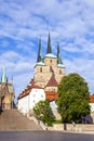 Dom hill with St. Severus Church in Erfurt Germany Royalty Free Stock Photo